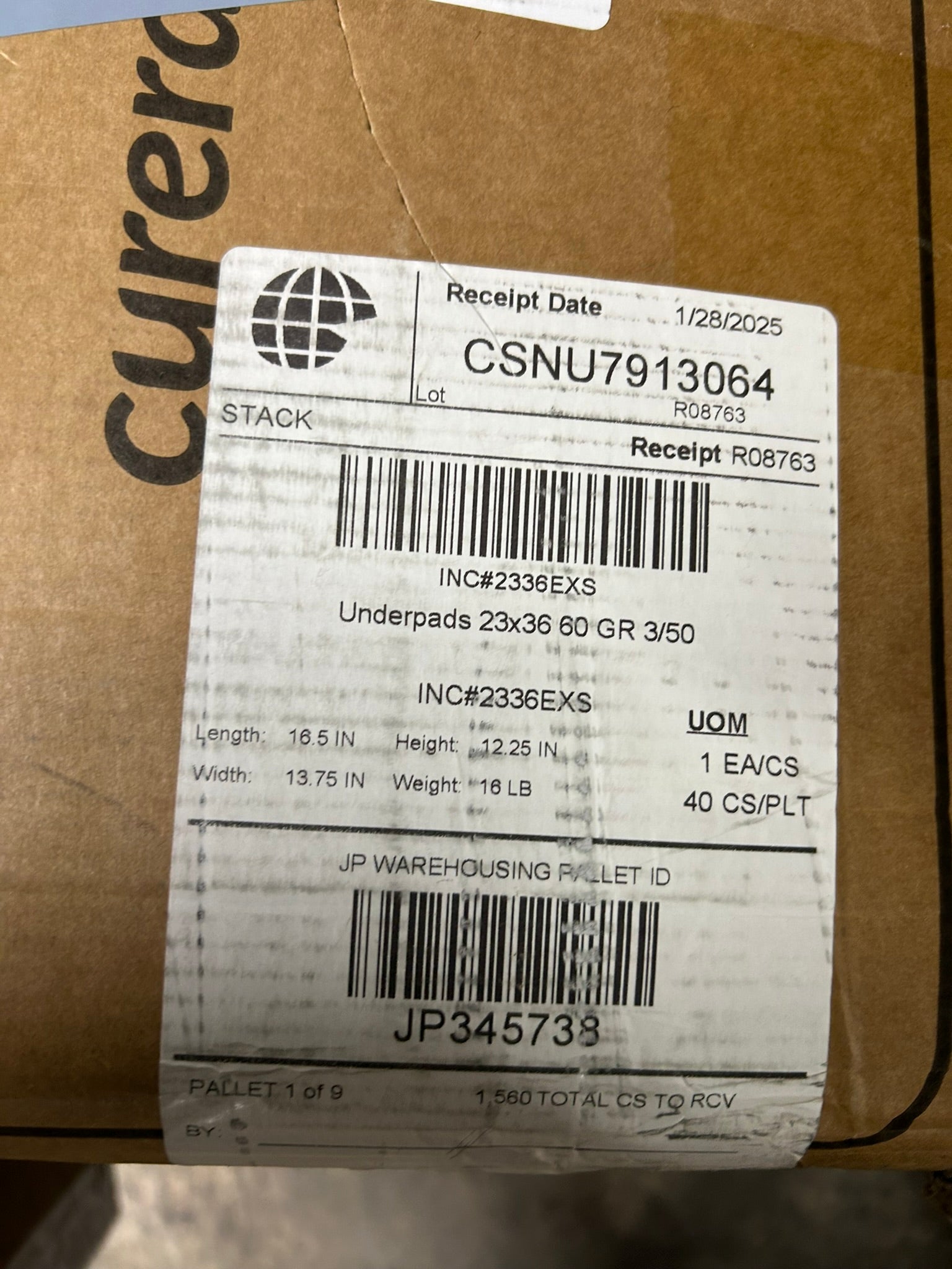 Curera INC 2336EXS Disposable Underpads 23" x 36" - Lot of 100