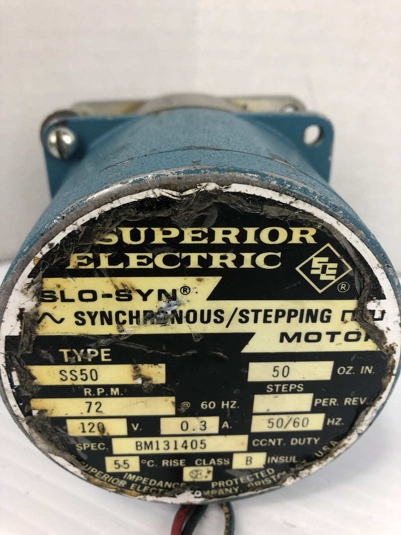 Superior Electric Slo-Syn SS50 Synchronous Stepping Motor 72 RPM