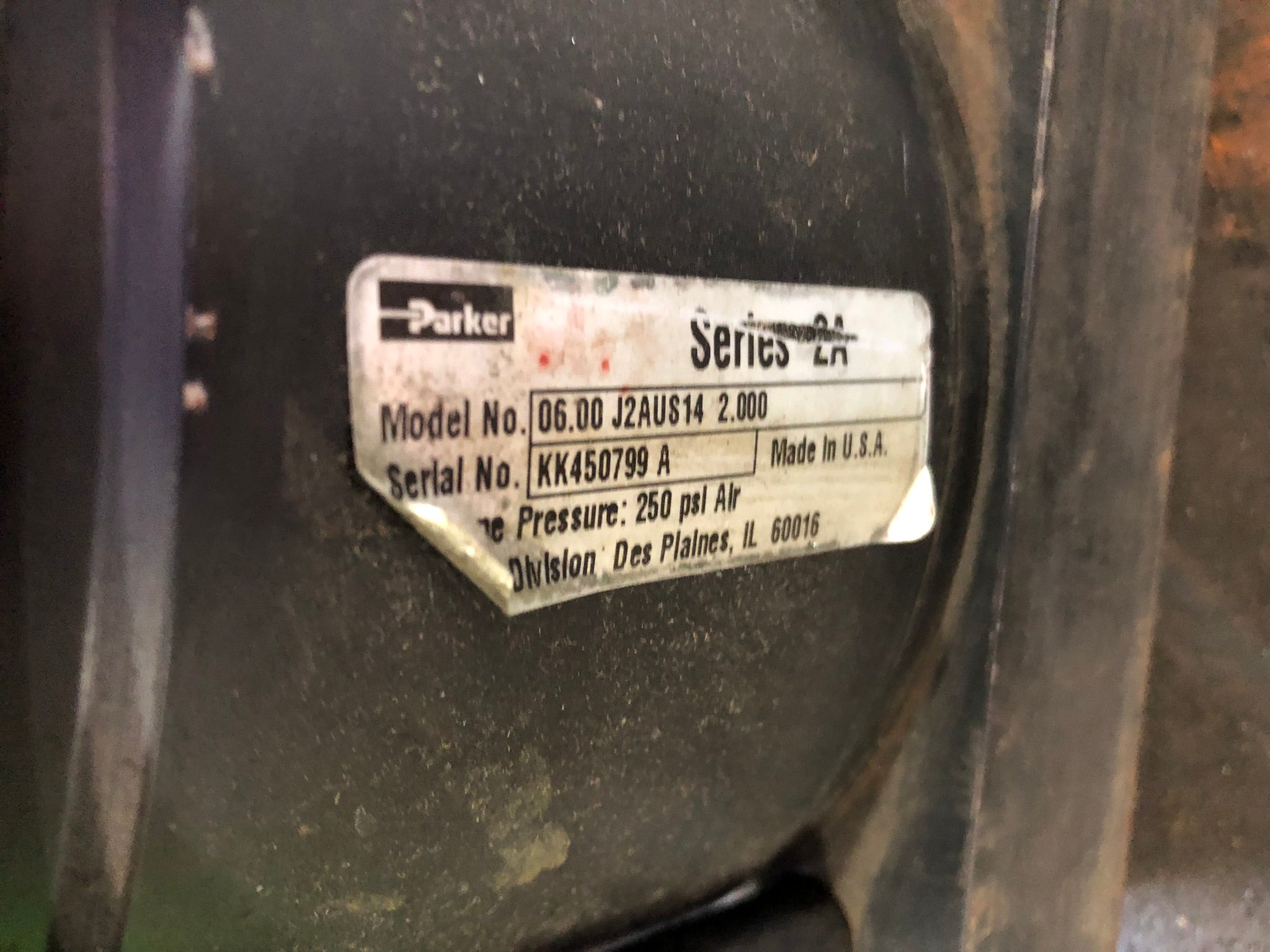 Parker 06.00 J2AUS14 2.000 Hydraulic Cylinder Series 2A KK450799A