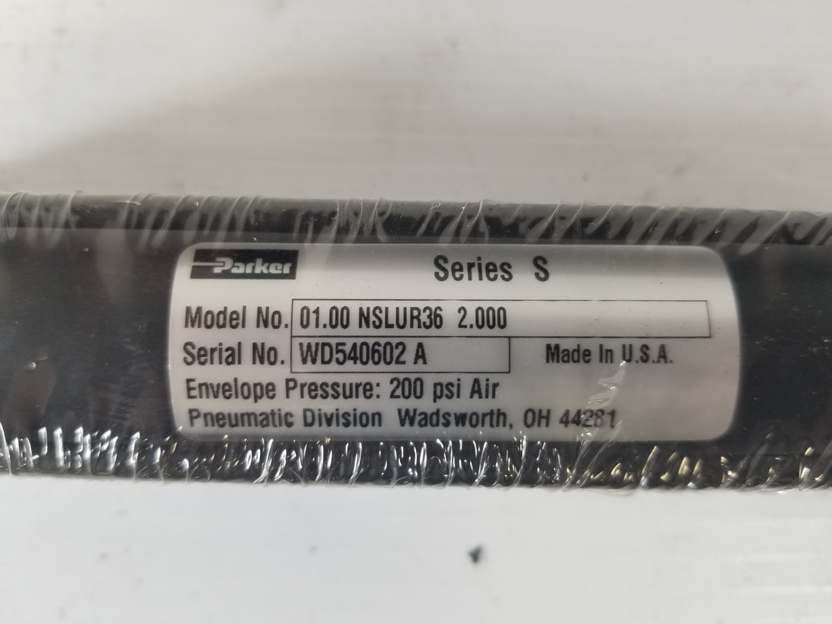 Parker 01.00 NSLUR36 2.000 Series S Pneumatic Cylinder 200 PSI