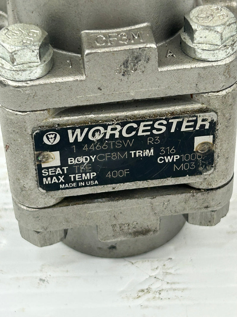 Worcester 14466TSWR3 Ball Valve with Handle 316 CF8M 400F 1000CWP