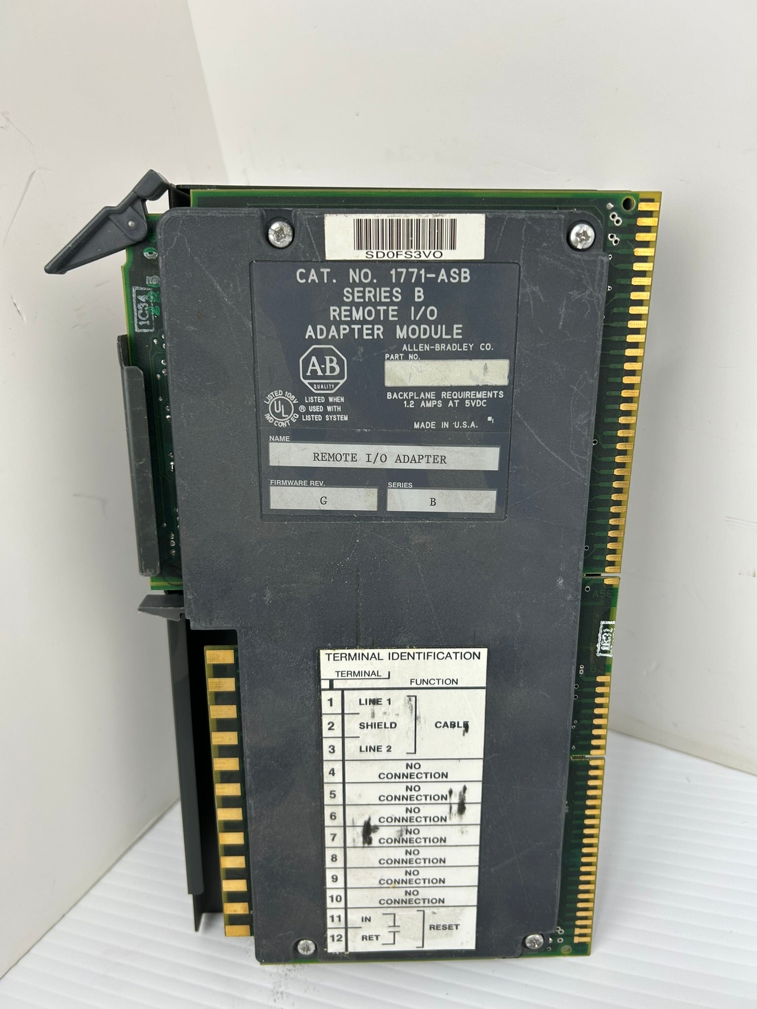 Allen-Bradley 1771-ASB Remote I/O Adapter Module Series B Rev G