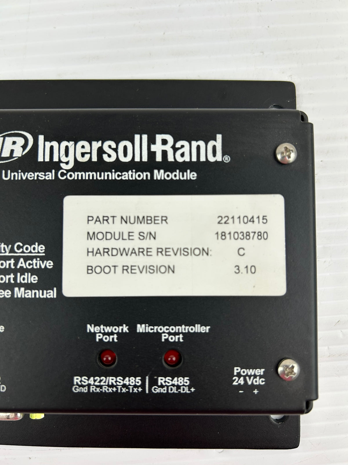 Ingersoll Rand 22110415 Universal Communication Module Rev. C
