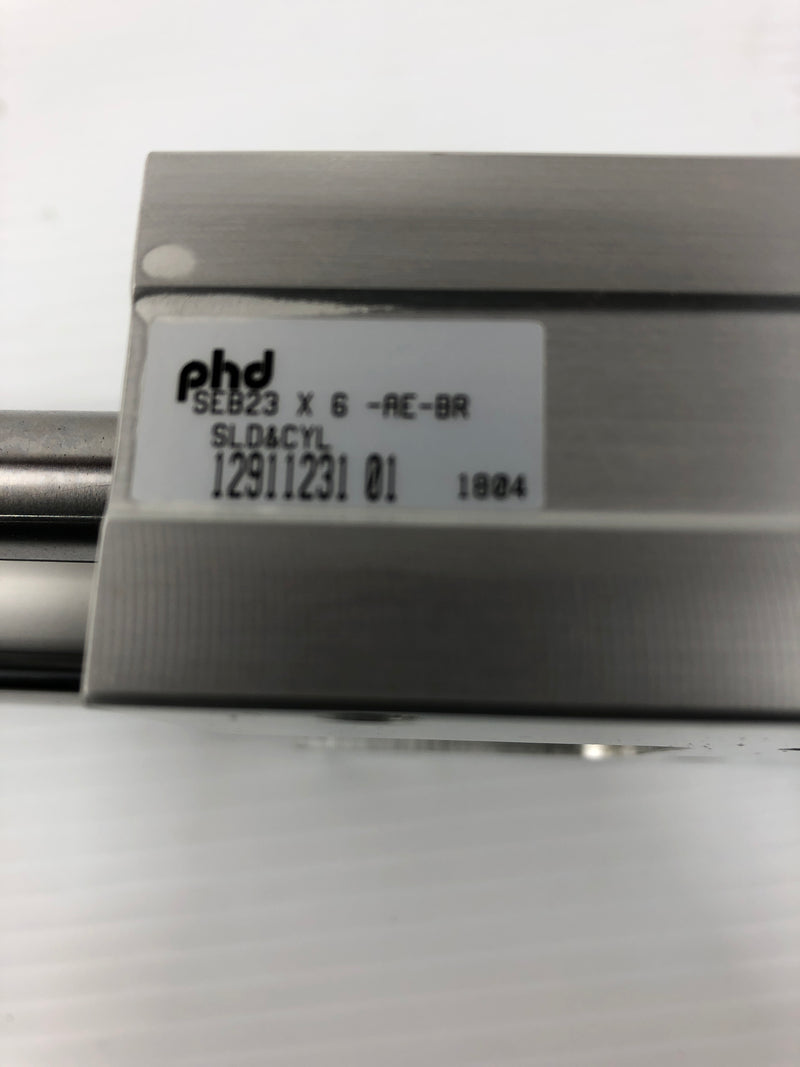 PHD SEB23 X 6-AE-BR Pneumatic Slide Cylinder 12911231-01 SEB23X6-AE-BR-H4