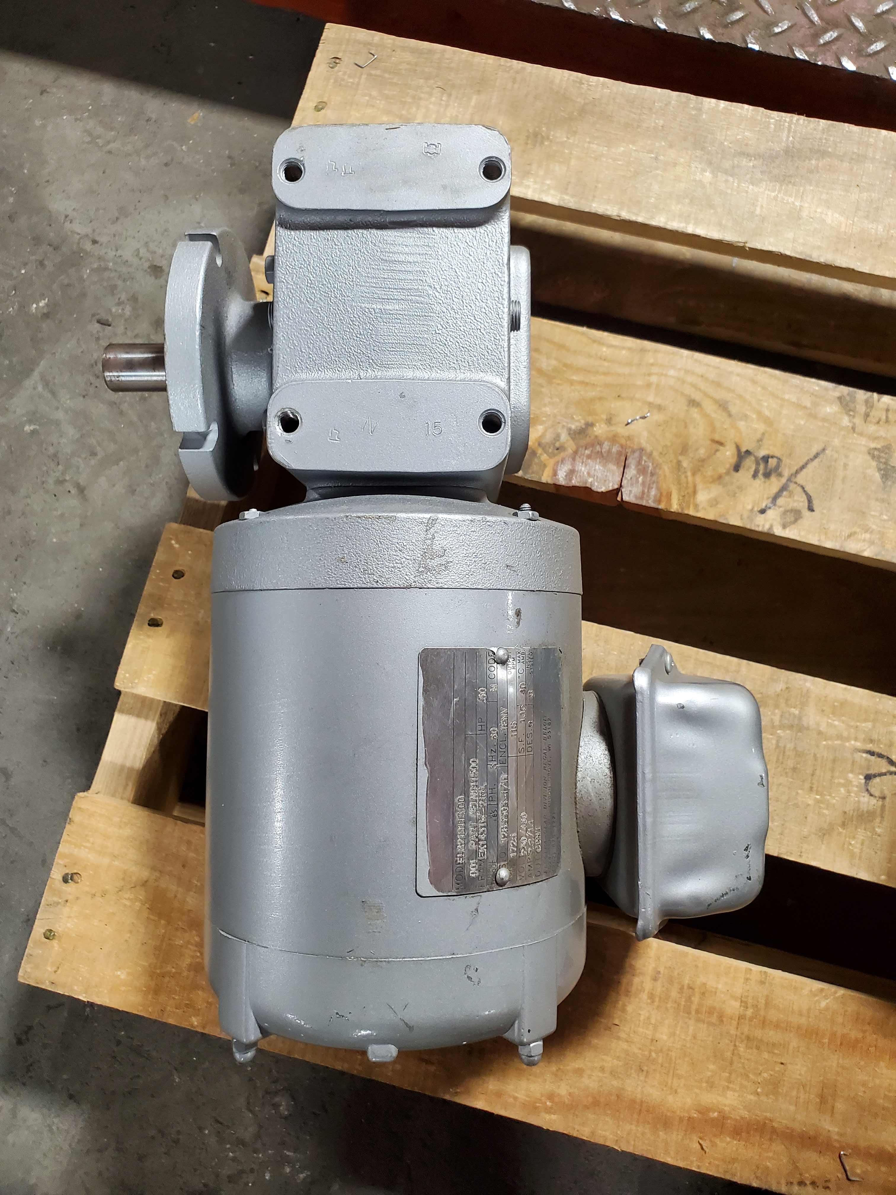 Electra-Gear EL-FLMG821-15-LL-EK50ETW Gear Motor 3 PH, 60Hz, .50 HP, 1725 RPM