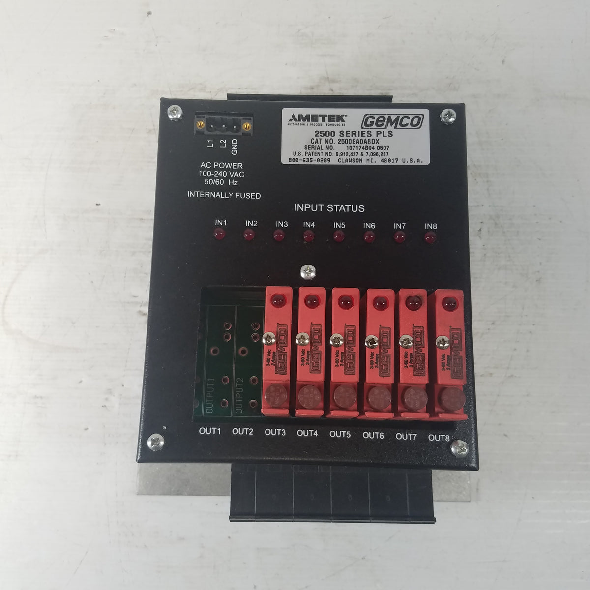 Ametek 2500EA0A8DX Programmable Limit Switch 0507