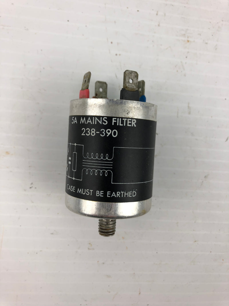 RS 238-390 Mains Filter 5A 205V 50 Hz