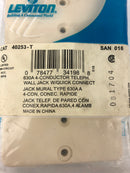 Leviton 40253-T 4-Conductor Telephone Wall Jack with Quick Connect - Lot of 2