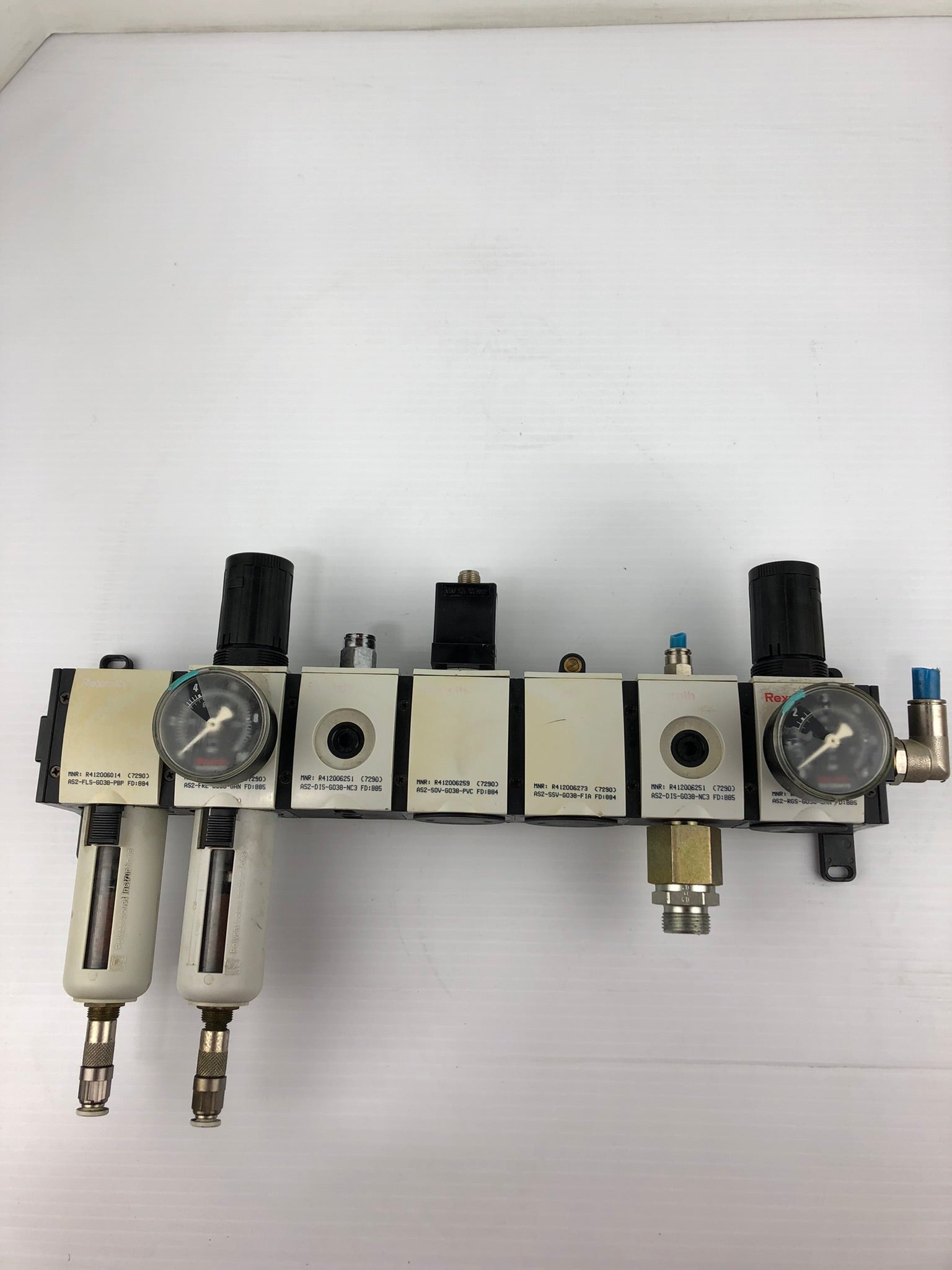 Rexroth Pneumatic Pressure System with Gauges and Lubricators AS2-FLS-G038-PBP