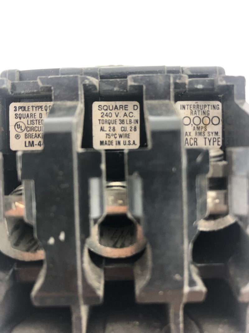 Square D LM-6451 HACR 3-Pole 60A Circuit Breaker LM-4400