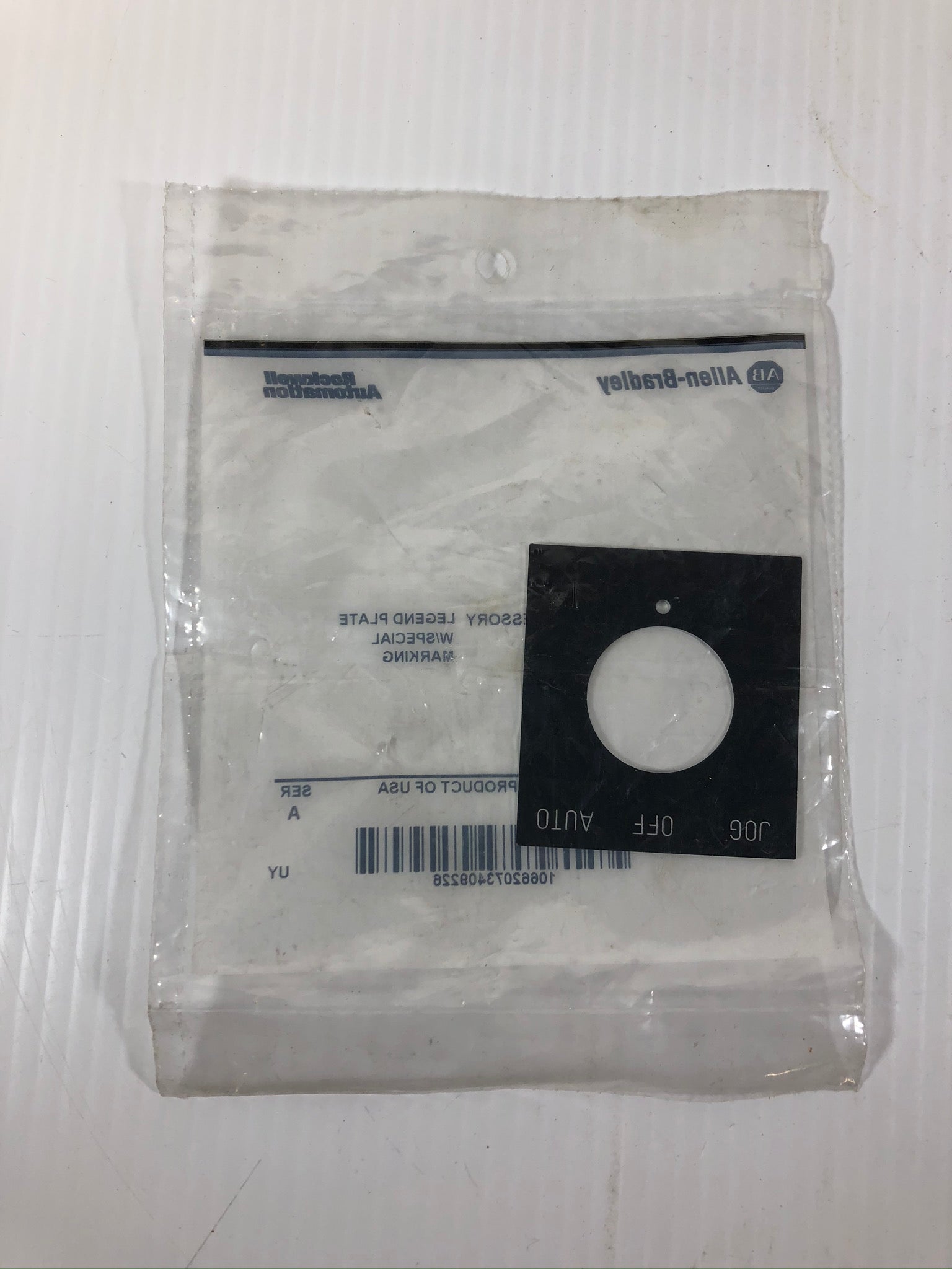 Allen-Bradley 800H-Y59E Accessory Legend Plate with Special Marking Jog Off Auto