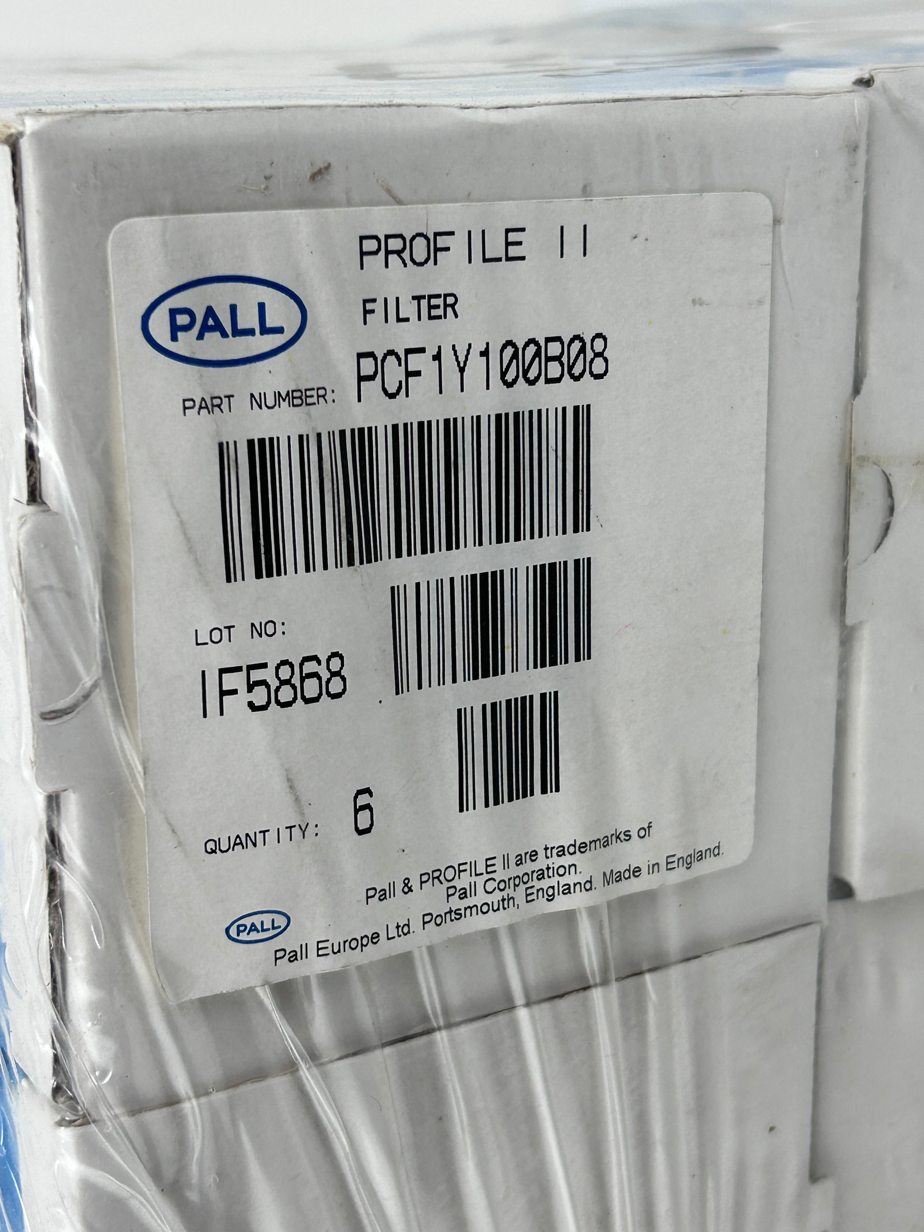Pall PCF1Y100B08 Profile Filter Cartridge - Lot of 6