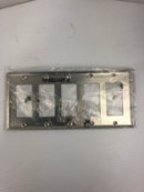 Leviton 000-84423-40 Blue Steel 5 Gang Wall Plate - Lot of 3