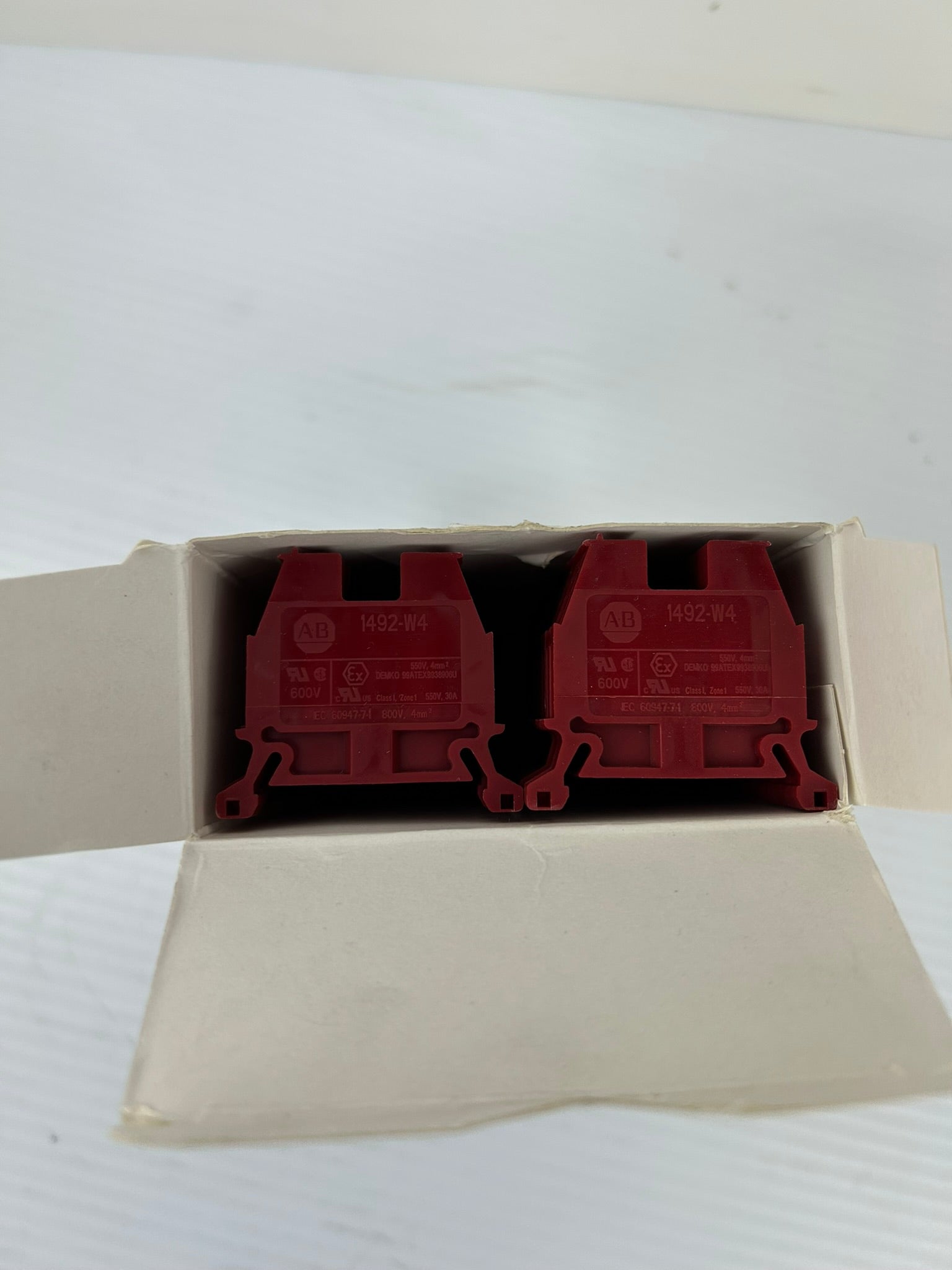 Allen Bradley 1492-W4-RE Red Terminal Blocks Series A - Box of 50