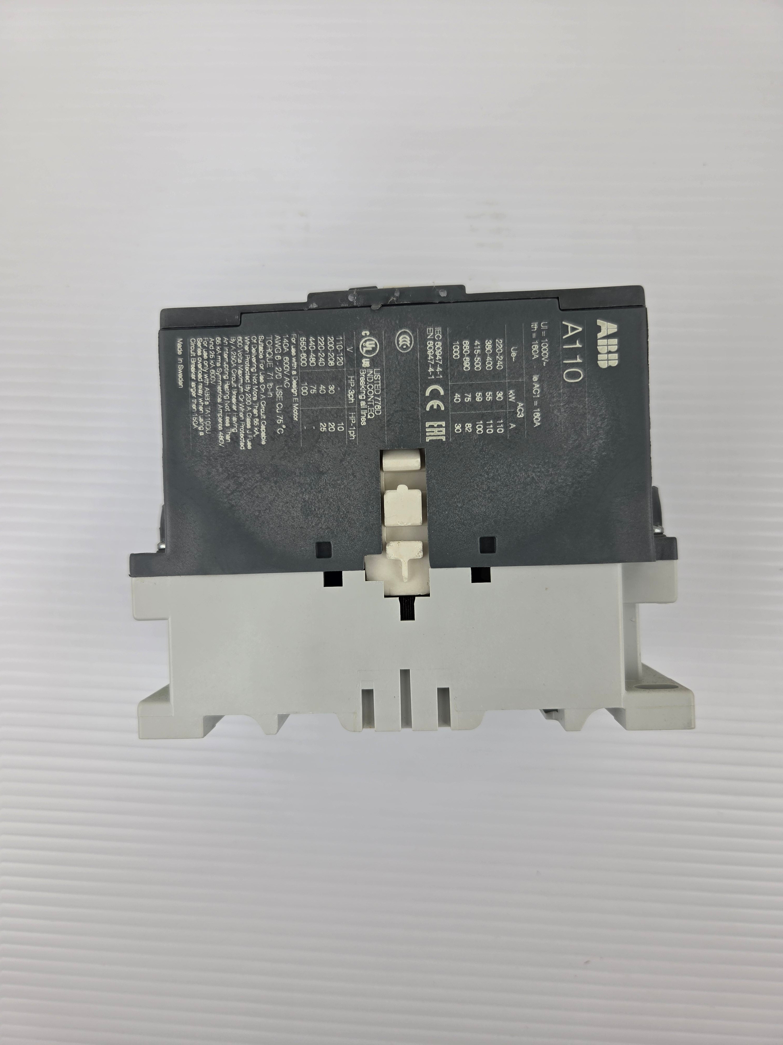 ABB A110-30 Contactor AC IEC Magnetic 110/120V Coil CAL18-11 A110