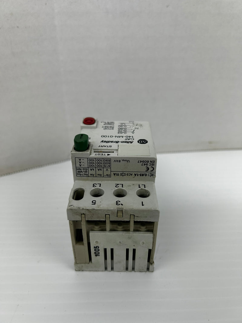 Allen-Bradley 140-MN-0100 Motor Starter Ser. D 600V 2.5A 3PH 8kV