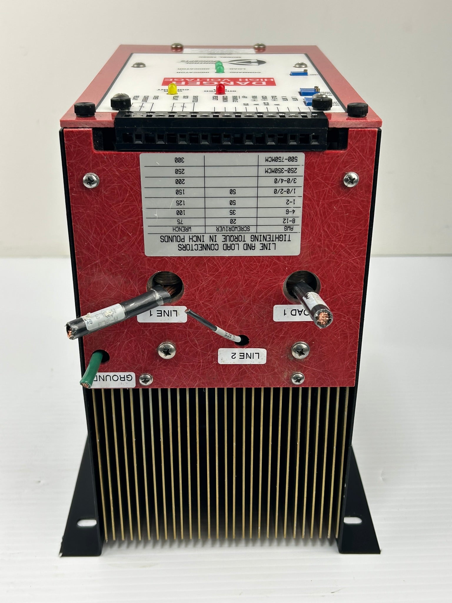 Control Concepts 1029C-V-480V-120A-IL100-R0/10V-IPOT SCR Power Controller 480VAC