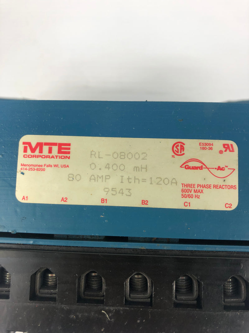 MTE Corporation RL-08002 Reactor 80A 3PH 600V 50/60Hz