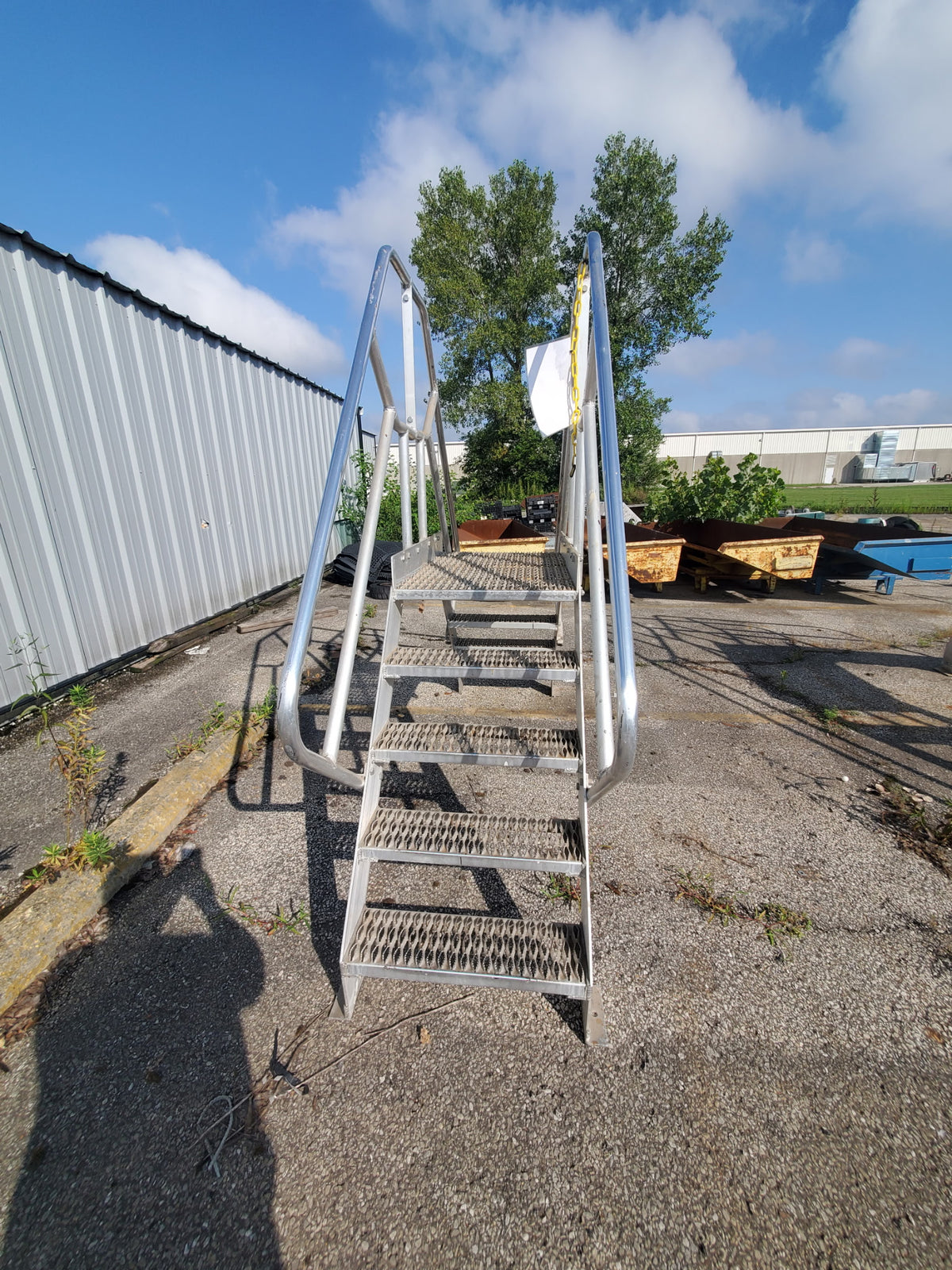 Cotterman Aluminum Crossover Bridge Ladder Platform Stairs & Handrails 91" L
