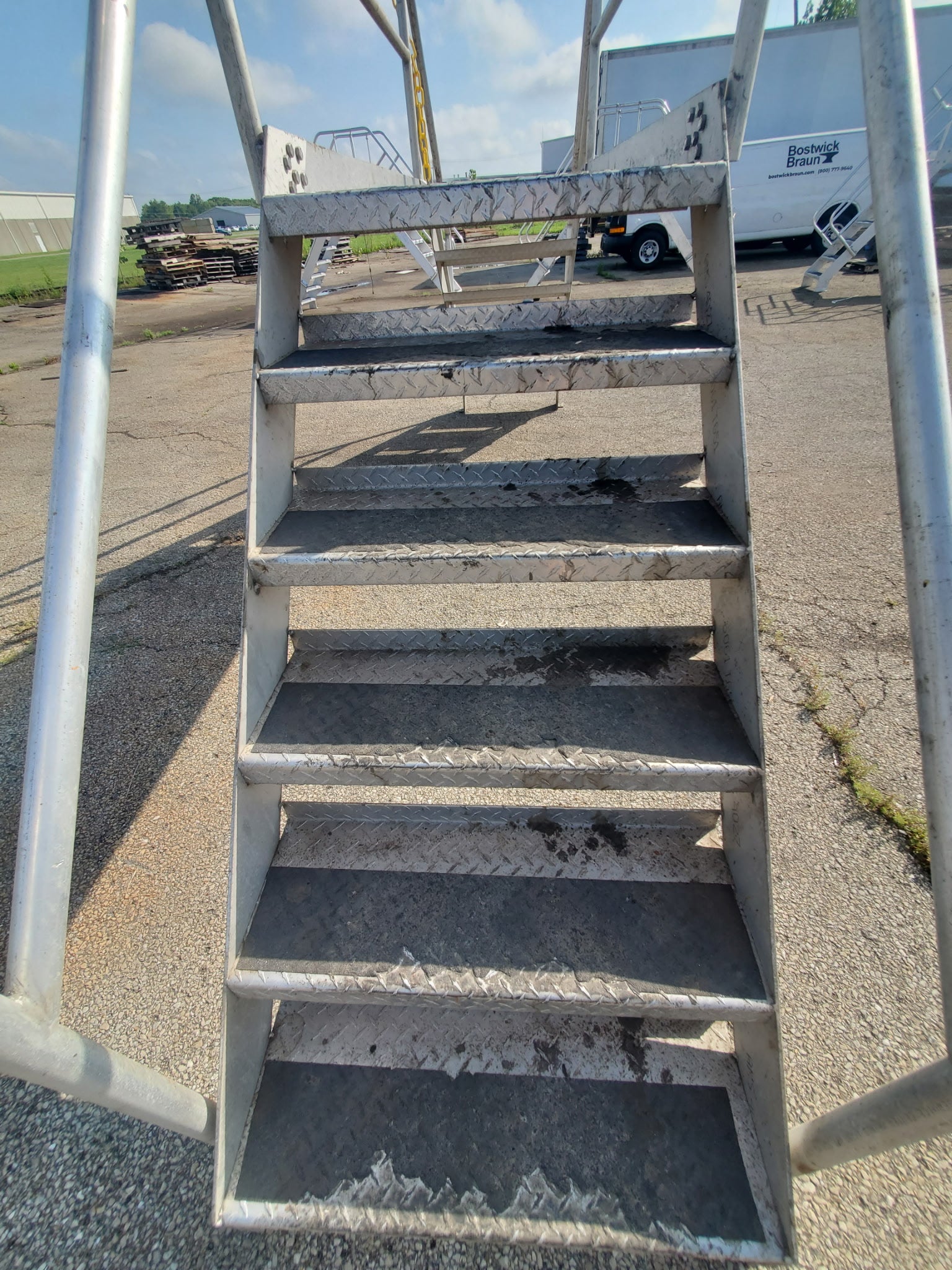 Cotterman Aluminum Crossover Bridge Ladder Platform Stairs & Handrails 180" L