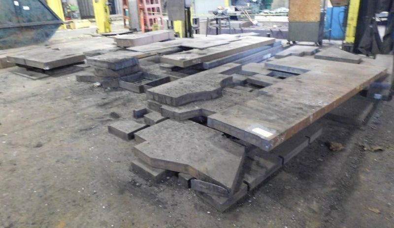 Heavy Steel Plate Slab Lot Miscellaneous Sizes