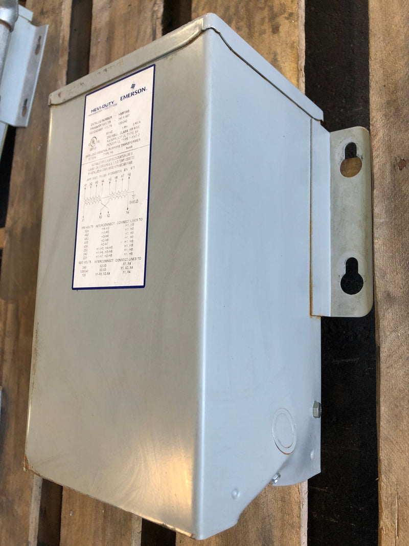 Hevi-Duty HS5F3AS Transformer HS 3kVA 240 x 480V Primary 60 Hz 1 Phase Gray