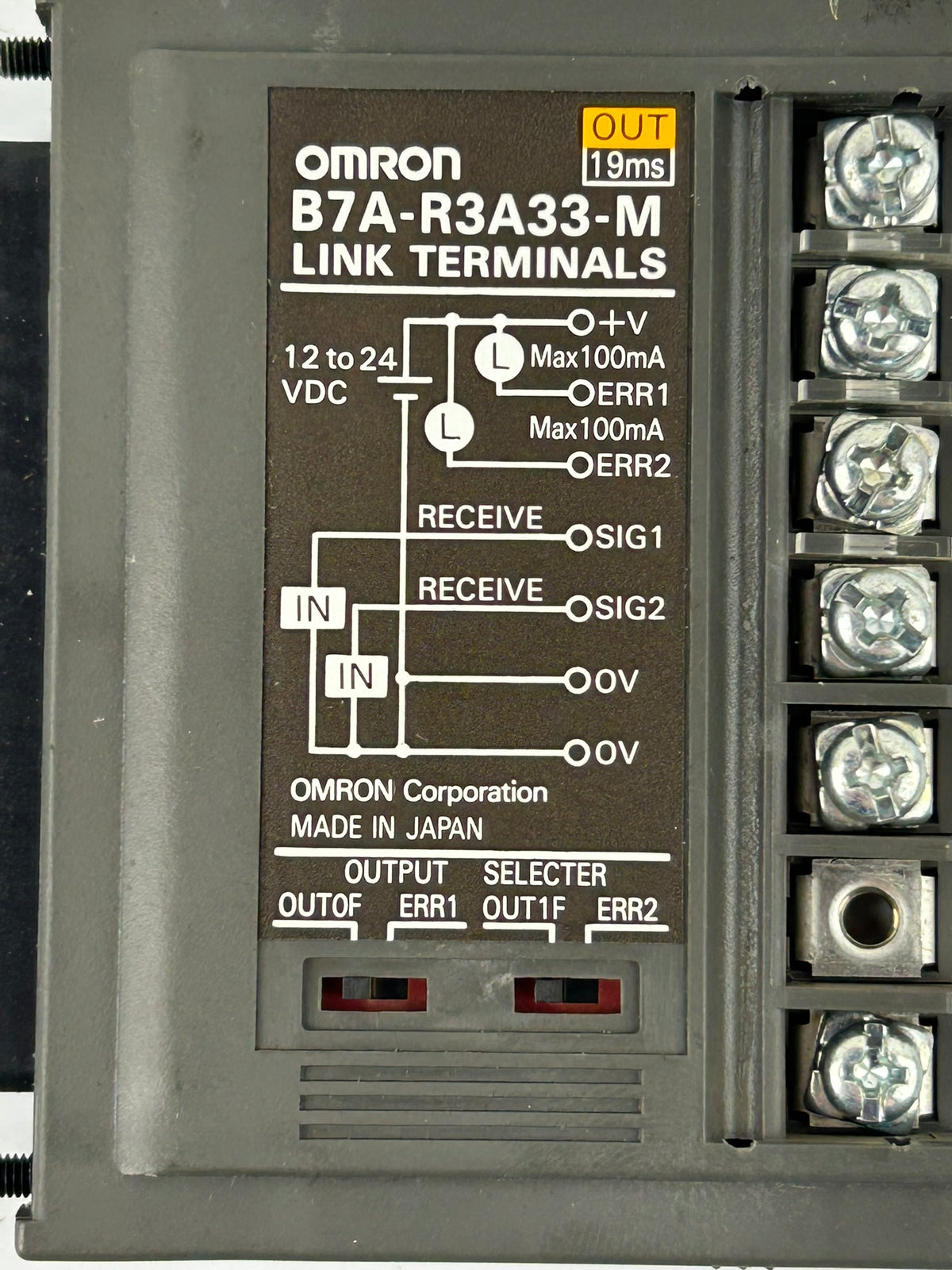 Omron B7A-R3A33-M Link Terminals Out 19ms