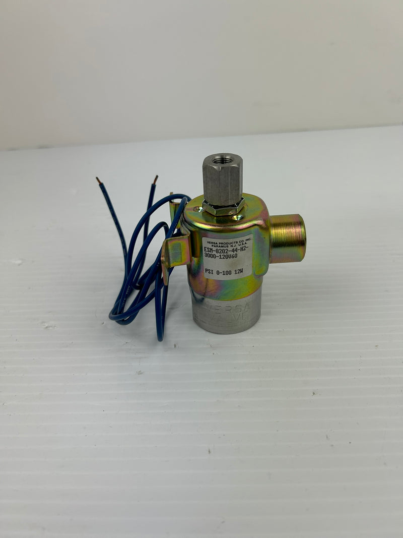 Versa Valve ESM-8202-44-H2-3000-120V60 Solenoid Valve 0-100 PSI 12W