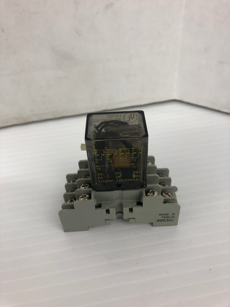 Square D 8501 Relay Type: RS14 Ser. B With Base Type: NR45 - Lot of 2