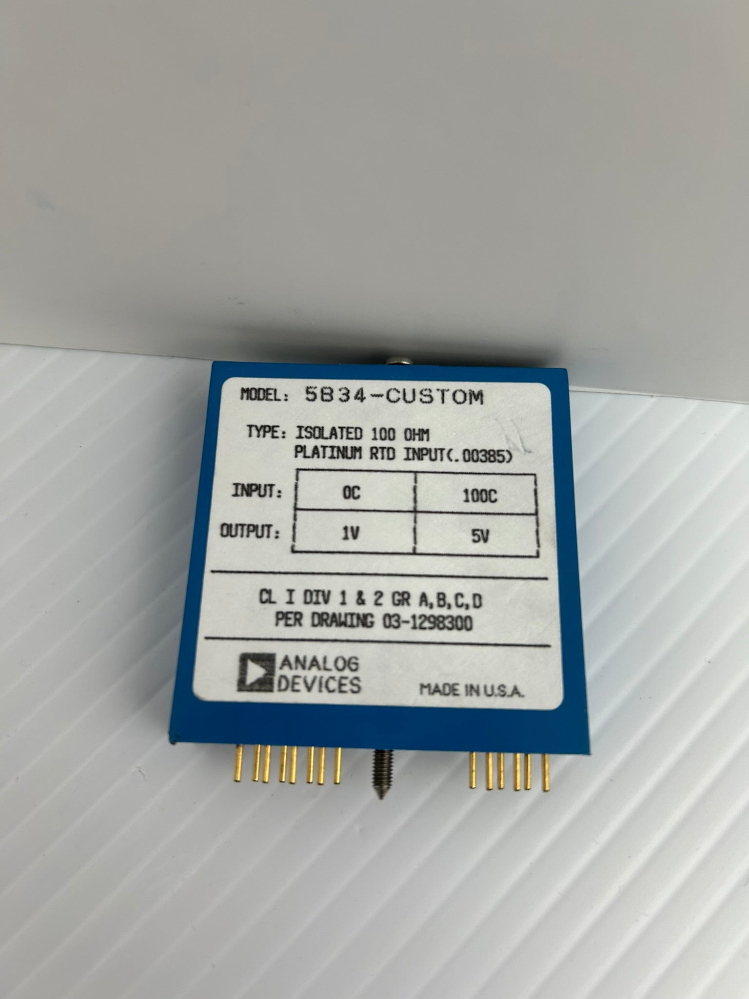 Analog Devices 5B34-CUSTOM Isolated RTD Input Module 5V