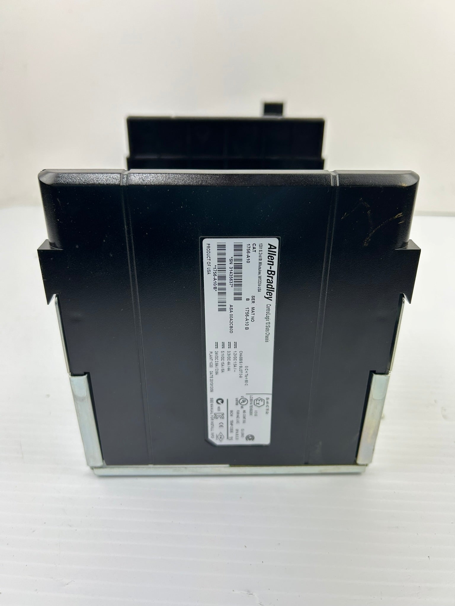 Allen Bradley 1756-A10 ControlLogix 10 Slot Chassis PLC Rack Series B