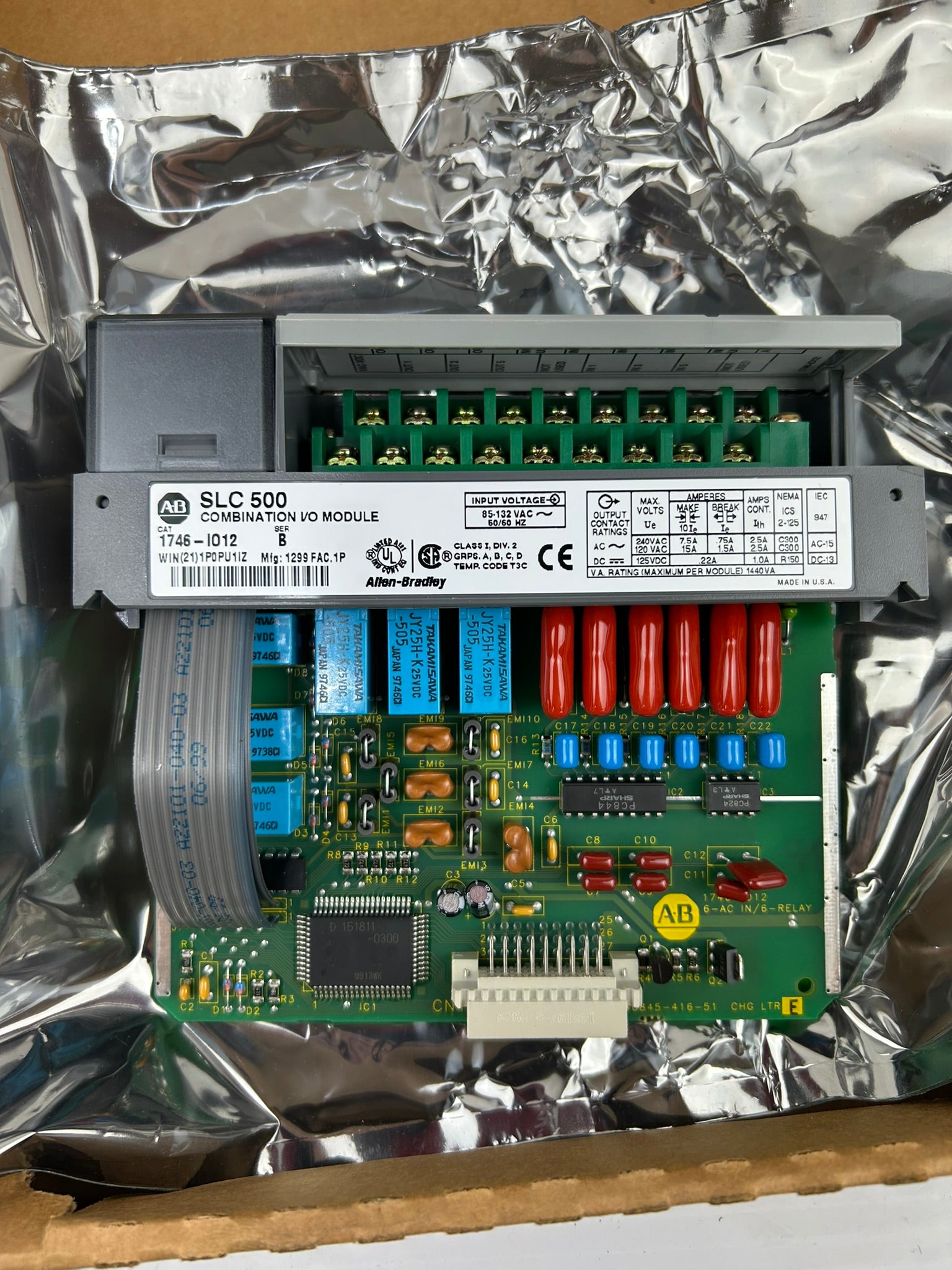 Allen Bradley 1746-IO12 Input/Output Module Series B SLC500 - Ships from US