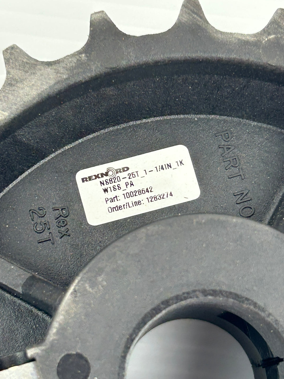 Rexnord NS820-25T 1-1/4IN 1KW1SS PA Molded Split Sprocket Nylon 1-1/4" 10028642