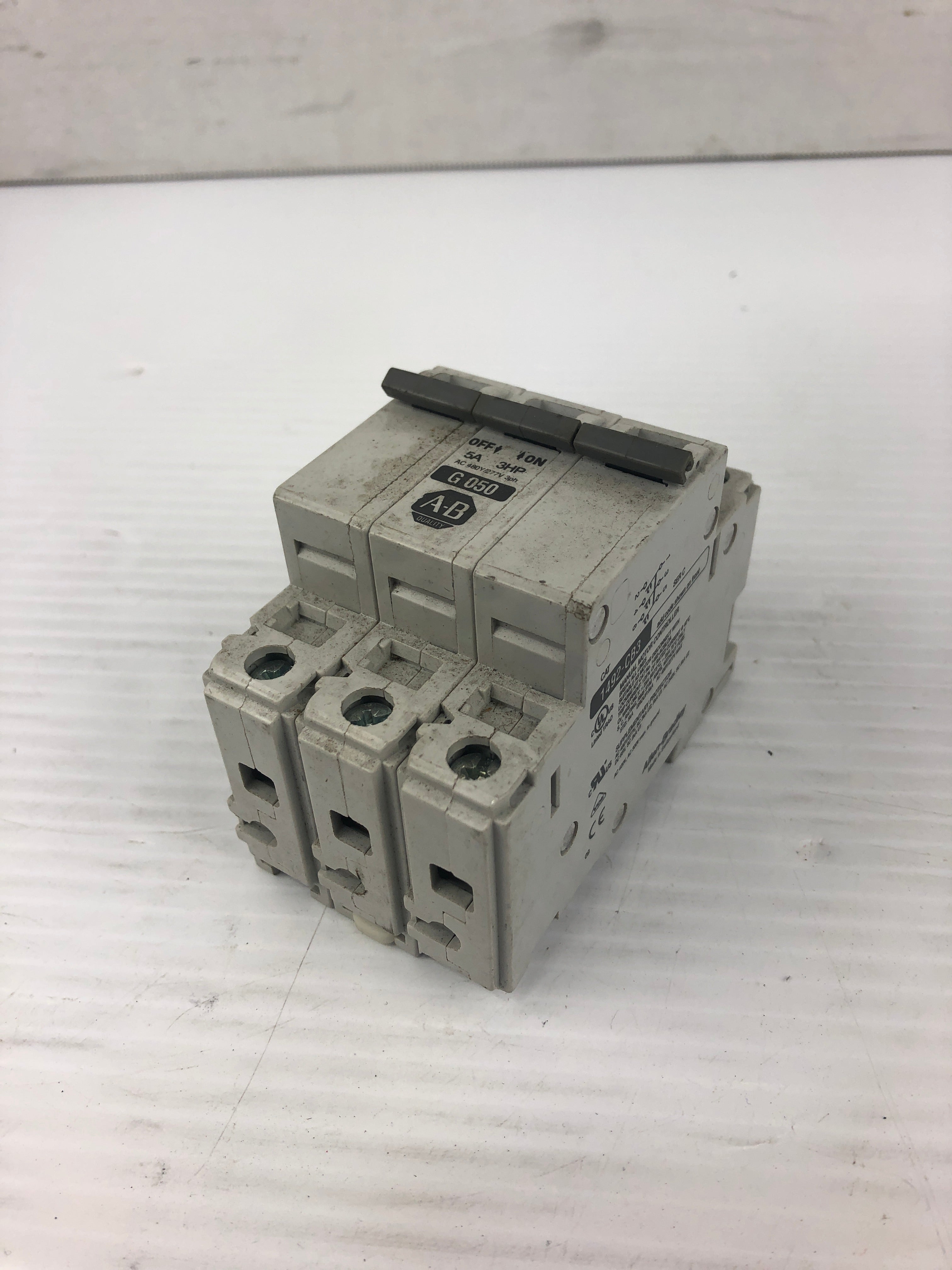 Allen Bradley 1492-CB3 Circuit Breaker G050 5A 3HP Series C