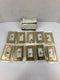 Leviton 81401 One Gang Wall Plate Brass - Lot of 10