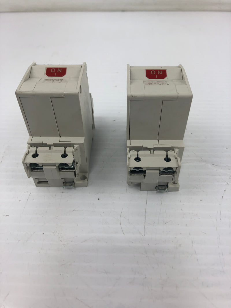 Mitsubishi Electric CP30-BA Circuit Protector 2 Pole 3A (Lot of 2)