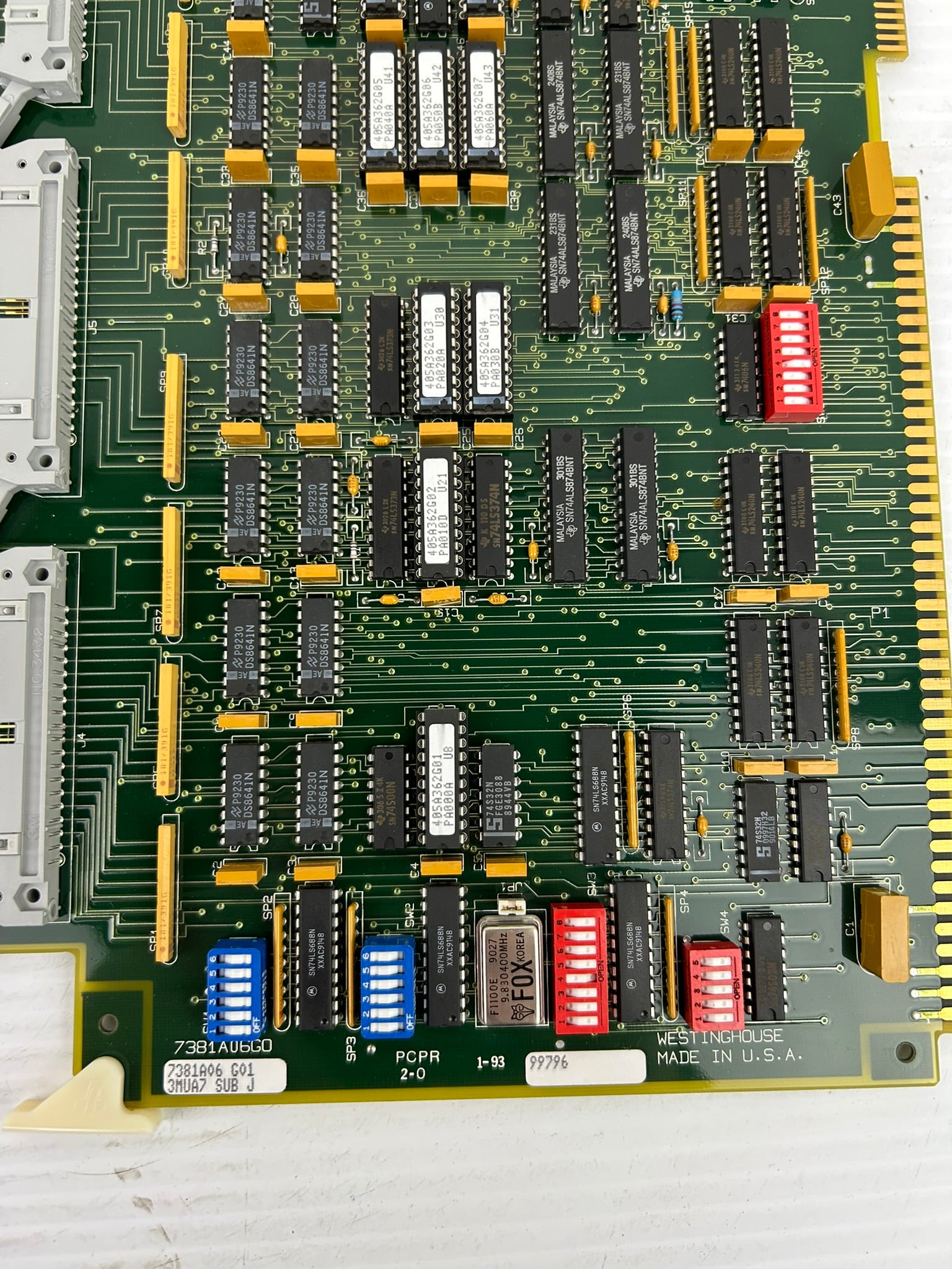 Westinghouse 7381A06G01 Circuit Board Sub J 3MUA7 7381A06 G01