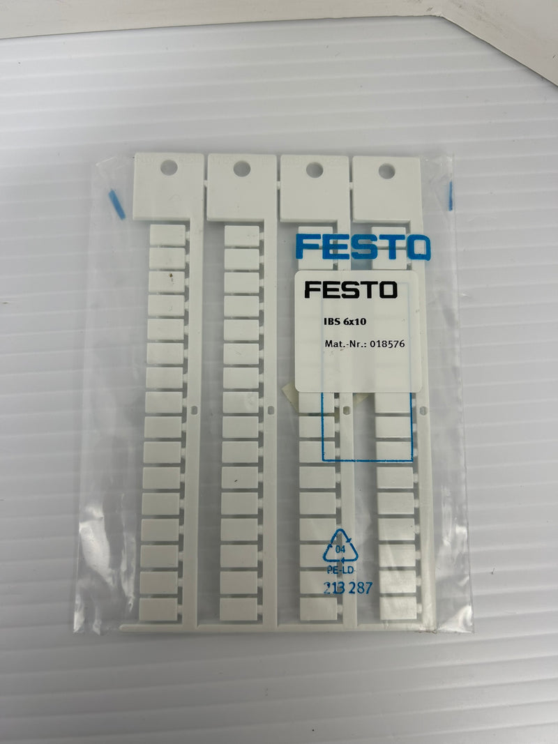 Festo IBS 6X10 Inscription Label 018576 - Lot of 19