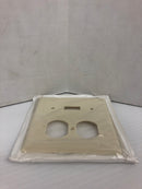 Leviton 78005 Ivory One Toggle / One Duplex Wall Plate - Lot of 10