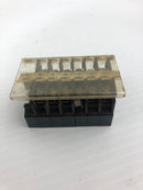 Terminal Block UK15 600V 15A 6P with Covers - Lot of 2