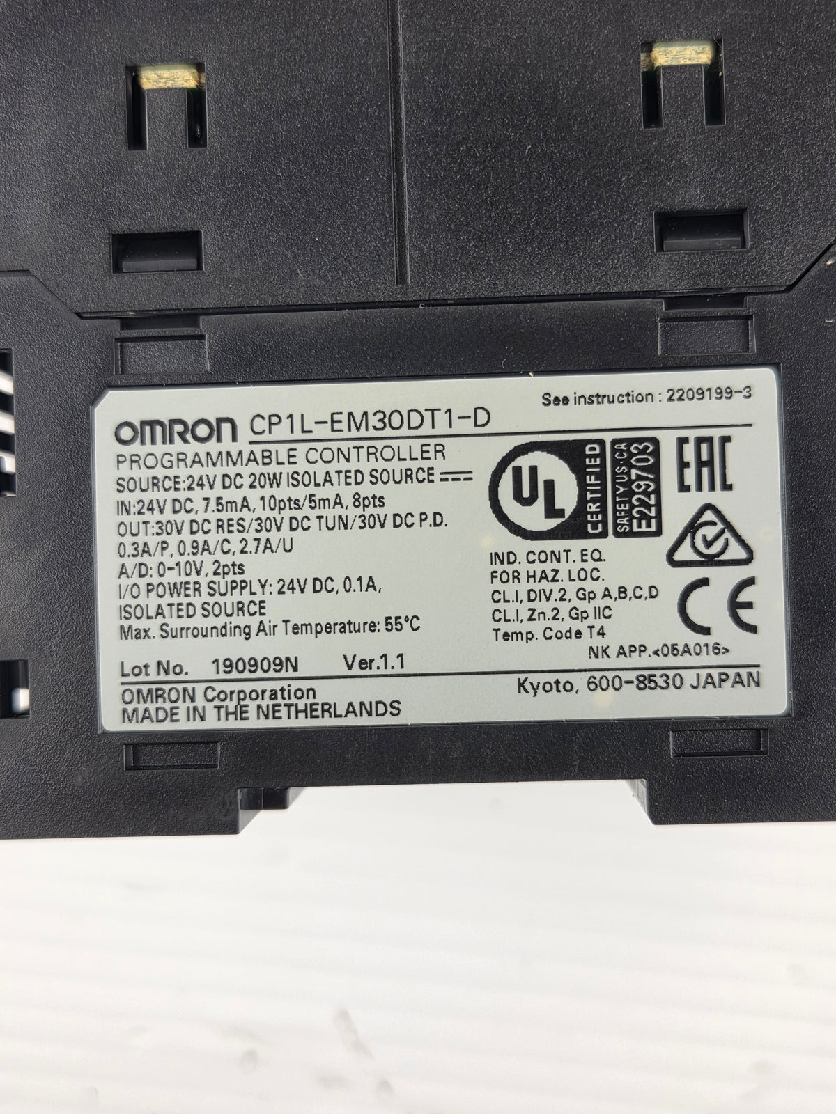 Omron SYSMAC CP1L Programmable Controller CP1L-EM30DT1-D