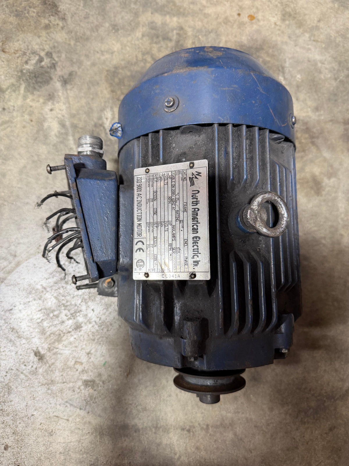 North American Electric H1802 Motor 2 HP 230-460V 1425/1751 RPM 3 Phase 50/60Hz