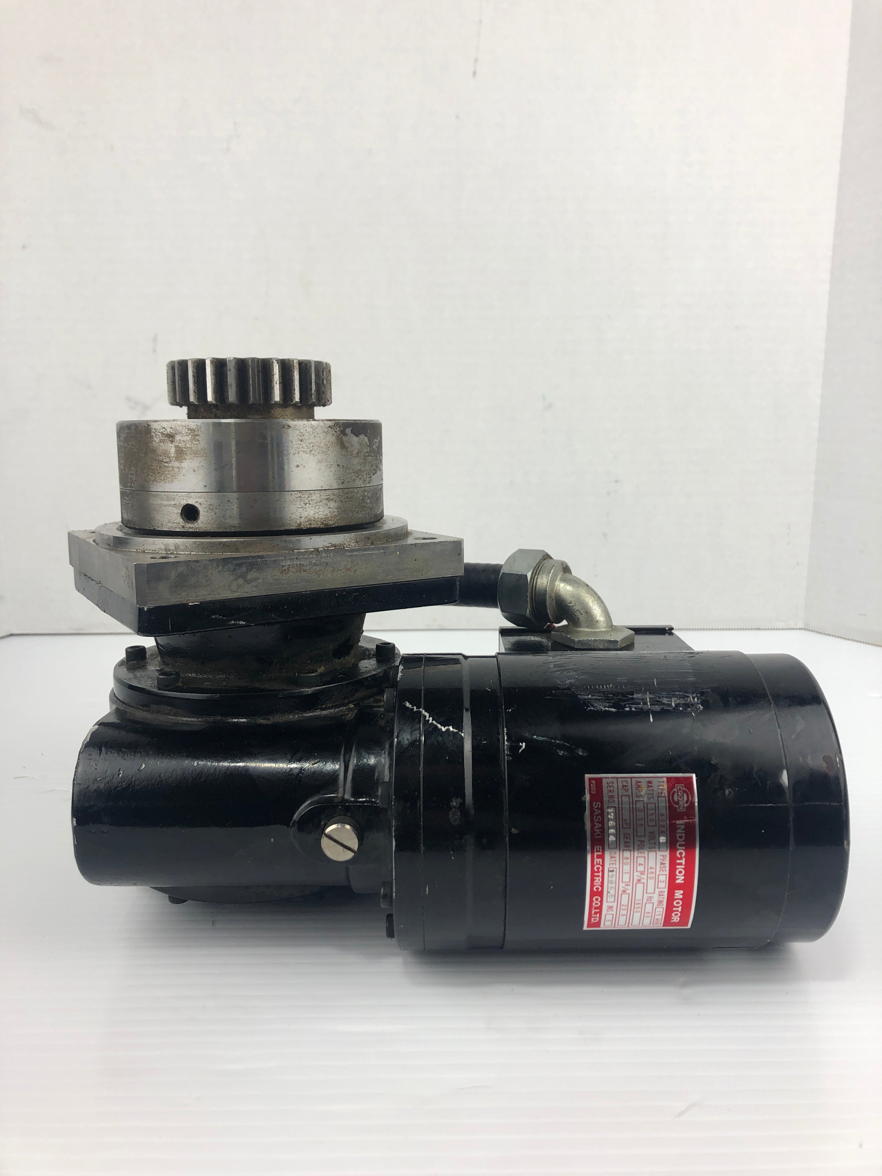 Sasaki Electric 4084B Induction Motor 80:1 460V 0.55A 150W 3PH 4P