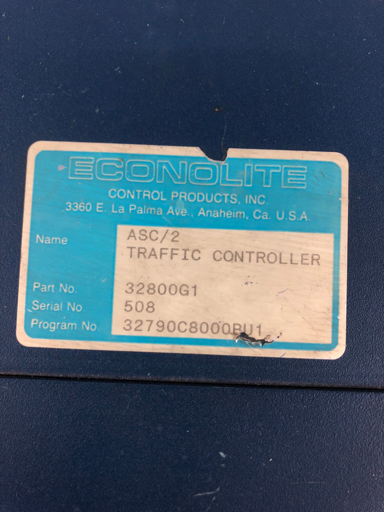 *** Econolite Control Products ASC/2-1000 Traffic Controller