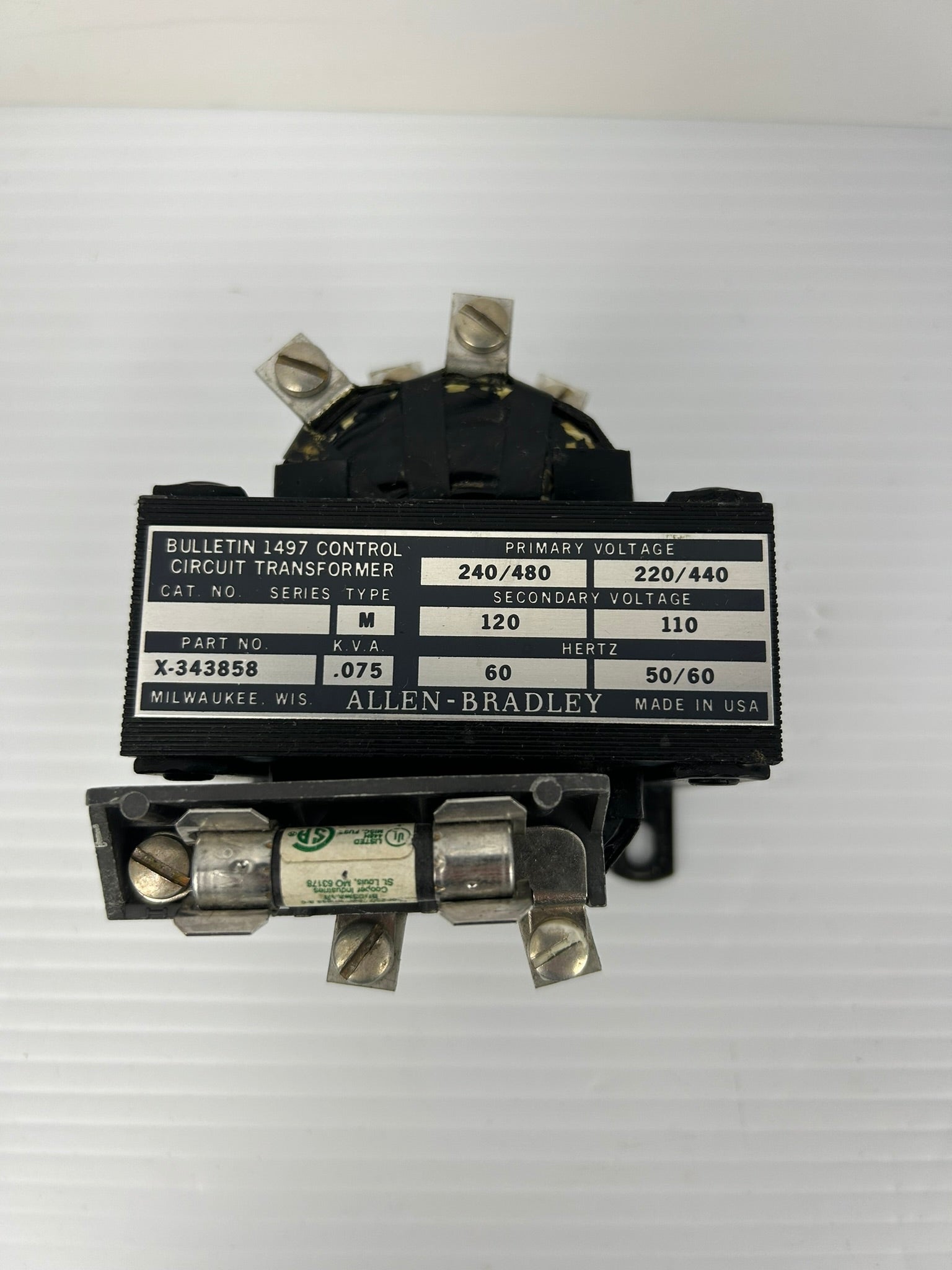 Allen-Bradley X-343858 Control Circuit Transformer Type M 440V 0.75kVA 50/60Hz