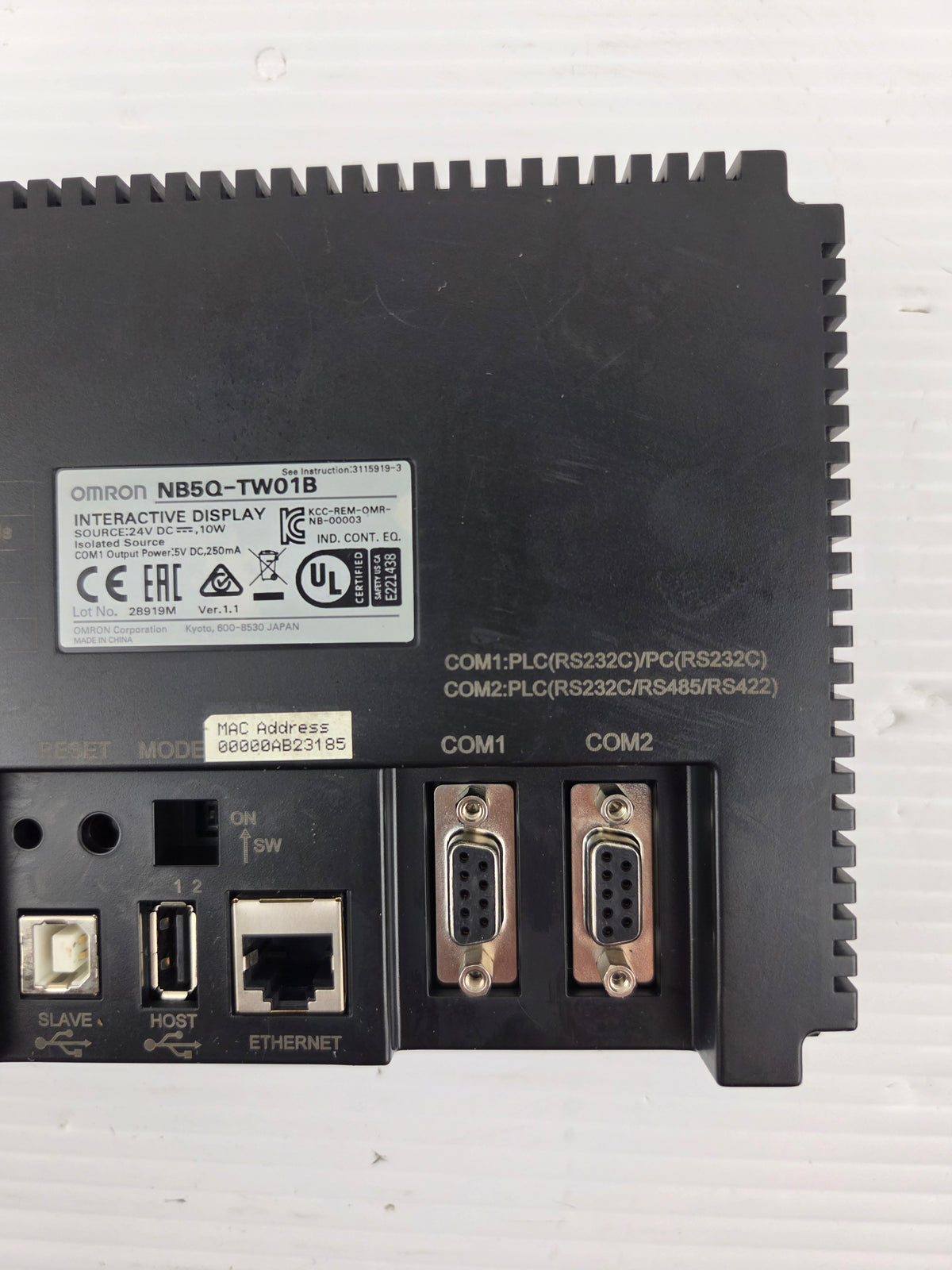 Omron NB5Q-TW01B Interactive Display Touch Screen Panel 24VDC 10W