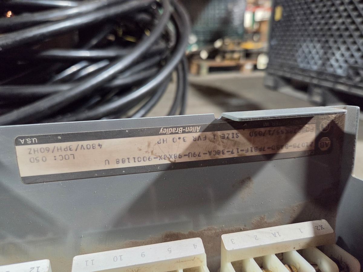 Allen-Bradley 2107B MCC Bucket 480V 3PH Size 1 FVR 3.0HP 15A Breaker - No Door