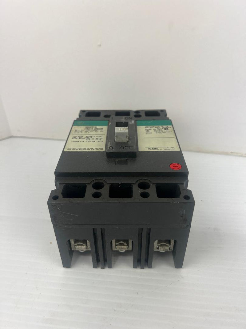 General Electric TED134060 Industrial Circuit Breaker 60A 480V 3P 50/60Hz