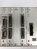 Fuji 8 Slot Rack Power Supply FCS4 PWR, FCS4 2SRV, FCS4 CPU, I/O, I/O, DNET