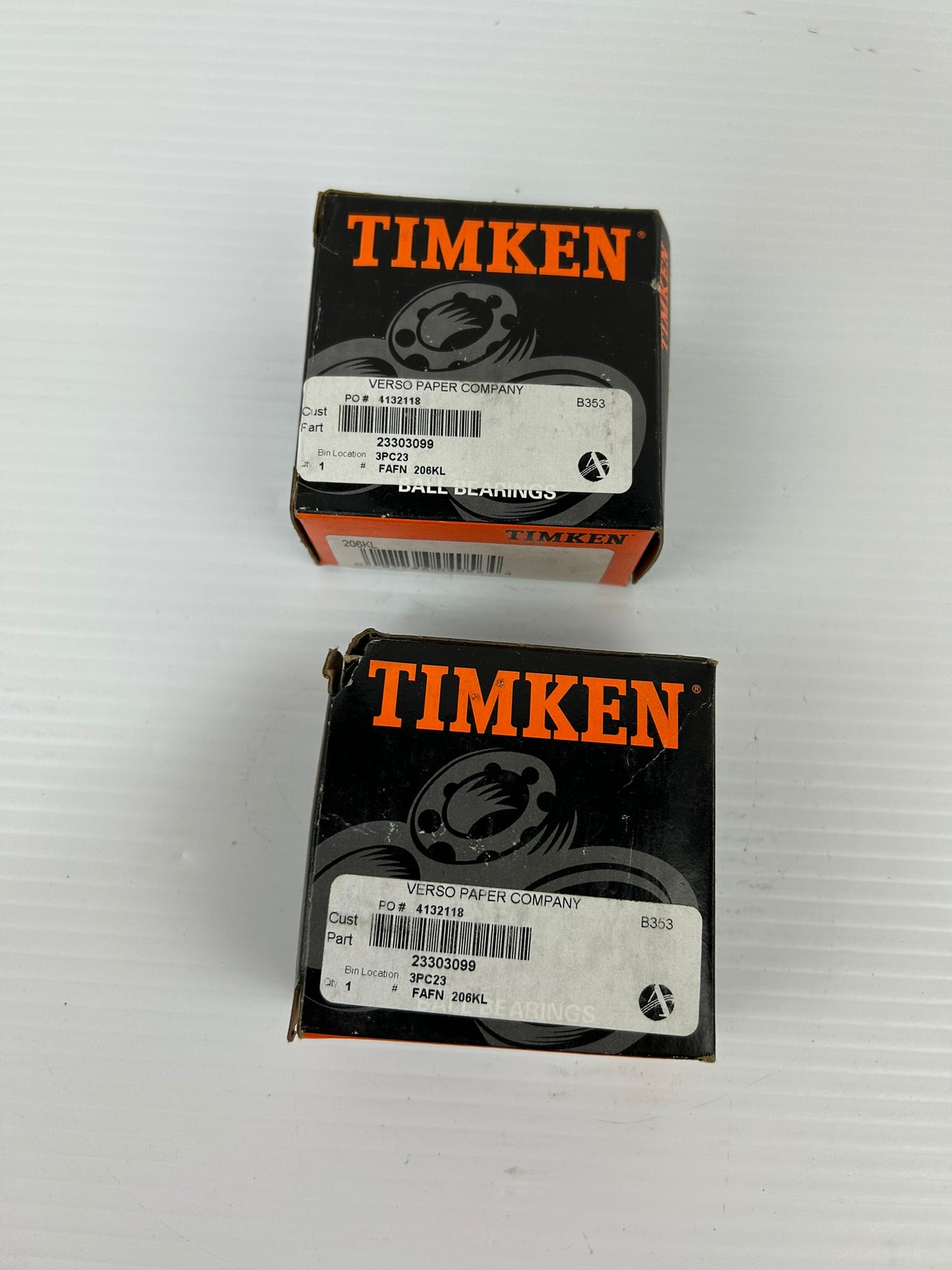 Timken 206KL Ball Bearing - Lot of 2